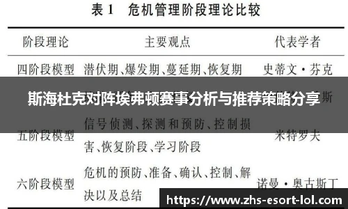 斯海杜克对阵埃弗顿赛事分析与推荐策略分享